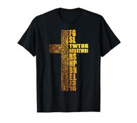 Foi chrétienne Bible Ecriture Dieu a aimé Le Monde Croix T-Shirt