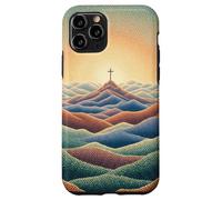 Foi Chrétienne Jésus Croix Montagne Lever du Soleil Croyant Coque pour iPhone 11 Pro