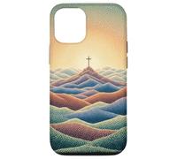 Foi Chrétienne Jésus Croix Montagne Lever du Soleil Croyant Coque pour iPhone 12/12 Pro