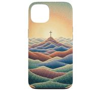 Foi Chrétienne Jésus Croix Montagne Lever du Soleil Croyant Coque pour iPhone 13