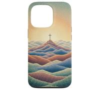 Foi Chrétienne Jésus Croix Montagne Lever du Soleil Croyant Coque pour iPhone 13 Pro