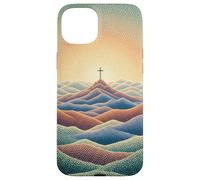 Foi Chrétienne Jésus Croix Montagne Lever du Soleil Croyant Coque pour iPhone 15 Plus