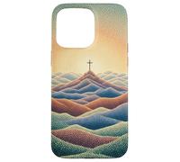 Foi Chrétienne Jésus Croix Montagne Lever du Soleil Croyant Coque pour iPhone 15 Pro Max