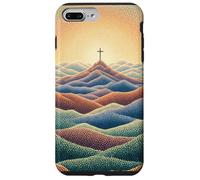 Foi Chrétienne Jésus Croix Montagne Lever du Soleil Croyant Coque pour iPhone 7 Plus/8 Plus