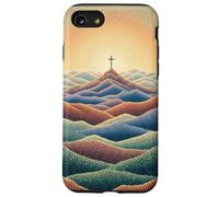 Foi Chrétienne Jésus Croix Montagne Lever du Soleil Croyant Coque pour iPhone SE (2020) / 7/8