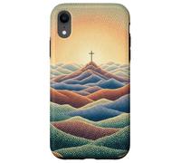 Foi Chrétienne Jésus Croix Montagne Lever du Soleil Croyant Coque pour iPhone XR