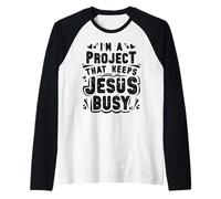 Foi chrétienne Projet Qui occupe Jésus Funny Religious Manche Raglan