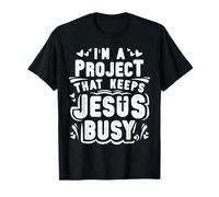 Foi chrétienne Projet Qui occupe Jésus Funny Religious T-Shirt