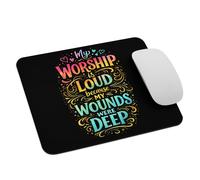 Foi, Christianisme, Guérison. Mon Adoration Est Forte Car Mes Blessures Étaient Profondes. Tapis De Souris Petit Mouse Pad Bords Cousus Mousepad pour Bureau Maison Ordinateur 25X30Cm