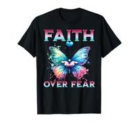 Foi Contre La Peur Papillon Message Spirituel T-Shirt