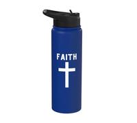 Foi Croix Chrétienne - Croyance Religieuse Stainless Steel Insulated Water Bottle