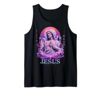 Foi dévotionnelle rétro Vaporwave en Forme de cœur de Jésus-Christ Débardeur