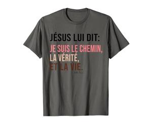 Foi en Dieu | Jésus Amour - T-Shirt chrétien gris pour hommes, taille S