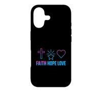 Foi Espérance Amour Croix Cœur Étoile Design Coque pour iPhone 17