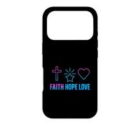 Foi Espérance Amour Croix Cœur Étoile Design Coque pour iPhone 17 Pro