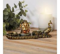 Foi & Espérance Bougeoir en résine avec effet bronze - Ganesh WD695 (Taille unique) (Bronze)