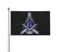 Foi Espérance Charité Maçonnique Franc-Maçon Flag Décoratif Drapeaux Couleurs Vives Bannière Pour Porche Extérieur Cour 90X150Cm
