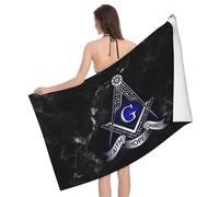 Foi Espérance Charité Maçonnique Franc-Maçon Serviette De Bain Séchage Rapide Serviette De Plage Anti-Sable Drap De Plage pour Fitness Douche Spa Natation 80X130Cm