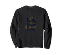 Foi, Espoir, Amour, Citation inspirante chrétienne, Ancre, cœur Sweatshirt, Unisexe pour Adultes, Noir, M