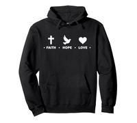 Foi, Espoir, Amour, Foi chrétienne, jésus, Religieux, Minimaliste Sweat à Capuche