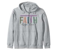 Foi, Espoir, Amour, Message d'inspiration chrétienne Sweat à Capuche