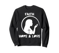 Foi, Espoir, Amour, Silhouette, pour, Pâques, église Sweatshirt