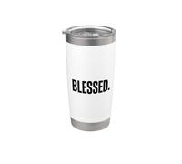 Foi Gratitude Chrétien Blessed. Minimaliste Gobelet isotherme en acier inoxydable double paroi