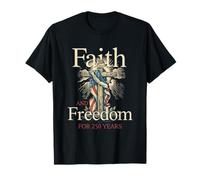 Foi Liberté 4 Juillet 1776 2026 Etats-Unis Religion T-Shirt