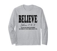 Foi remplie d'esprit chrétien : Croire en Christ (Jean 14-1) Manche Longue