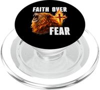 Foi sur la Peur Lion de Juda Croix chrétienne Jésus Dieu PopSockets PopGrip pour MagSafe
