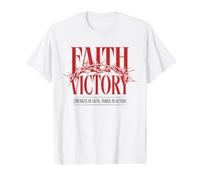 Foi Victoire Jésus Religieux Écriture chrétienne Esthétique T-Shirt Graphique avec Valeur