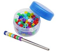 FOIBURELY 90 pcs Bagues pour pattes d'oiseaux pour Canari Diamant de Gould Mandarin Moineau du Japon Bague de patte d'oiseau avec 1 installateur (Diamètre 3mm)