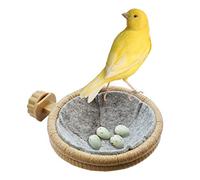 FOIBURELY Nid d'oiseau avec Feutre pour canari, Pinson, Perroquet (11,4 cm)