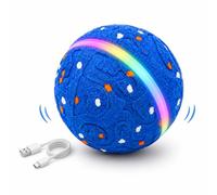 Foicuot Balle interactive pour chien [nouvellement mise à niveau], matériau E-TPU durable, 3 modes de jeu avec lumières colorées, E-TPU USB-C rechargeable, indice d'étanchéité IPX7 pour chiot, chiens