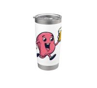 Foie en cours d'exécution avec look bière Gobelet isotherme en acier inoxydable double paroi