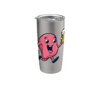 Foie en cours d'exécution avec look bière Gobelet isotherme en acier inoxydable double paroi