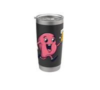 Foie en cours d'exécution avec look bière Gobelet isotherme en acier inoxydable double paroi
