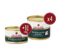 Foie Gras Grolière 4 Blocs d'Oie du Périgord 190 g Offerte + 1 Boîte de 130 g 1 Unité