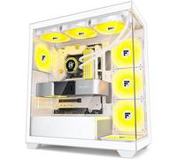 FOIFKIN F3 Boitier PC - Ventilateur pré-installé 3 PWM ARGB - Boîtier PC de Jeu ATX pour Tour Moyenne - Type C (Blanc, F3)