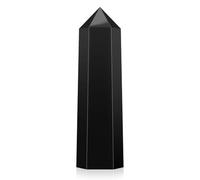 FoiiLiio 9-10cm Cristal de Roche Pierre Naturelle Obsidienne Tour Pierre Précieuse Tige Cristal Grandes Tours Pierre de Guérison Pierre Méditation Énergie