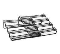 FoiiLiio Étagère à Épices Lot de 2, tagère de Rangement de Cuisine Extensible à 4 Niveaux, Porte-Épices en Métal, Rangement Epices Cuisine pour Comptoir