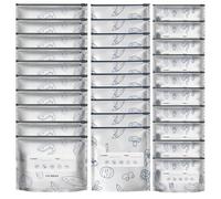 Foil Bags, Stand-Up Zip Lock Aluminum Foil Freezer Bags, Freshness-Keeping Food Storage for Vegetables, Fruits, Seafood, Microwave Meals, Meal Prep, Busy Parents, Kitchen Organization