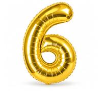 Foil Ballon 6 Ans Or Chiffre Anniversaire Geant | Ballons Riesen 101cm Geburtstagsdeko für Geburtstag Frauen Mann PartyDeko Jubiläum Neujahr Hochzeit