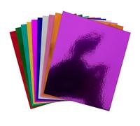 Foil Cardstock - 50 Sheets 8x12 Inch Colored Glitter, Shiny Craft Paper, Vibrant Creative Material for Art Projects Scrapbook Wedding Birthday Invitations, Paper, Assorted Colors