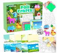 Foil Crafts pour Enfant, Jouet Kit de Peinture, Kit de Bricolage pour Enfants, Loisirs Créatifs Filles, Activité Manuelle de Coloriage DIY, Cadeaux Noël Anniversaire pour Enfants de 4+ Ans (Vert)
