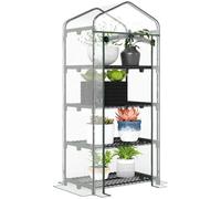 Foil greenhouse, hothouse, mini greenhouse, plant house, cold frame, 4 shelves, 70 x 50 x 160 cm, transparent