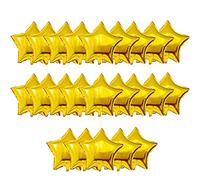 Foil Helium Ballons en Etoiles, 25 Pièces Ballons en Forme d'Étoile, 18 Pouces Ballon Gonflable, Ballons en Forme d'Étoile, pour Anniversaire, Mariage, Douche de bébé, Or