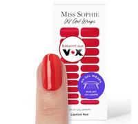 Foils à ongles UV originales Miss Sophie Gel UV Lipstick Rouge I 20 bandes de vernis gel UV à une couleur I Pour ongles des mains et des pieds