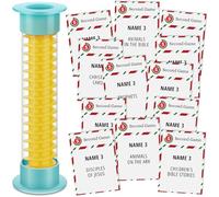 Foilswirl Jeu de cartes de Noël 5 secondes 72 cartes et sablier 5 secondes pour famille soirée pyjama avec amis et famille, Think Fast and Shout Out Answers Voyage pour 17 ans et plus (Bleu, Noël)