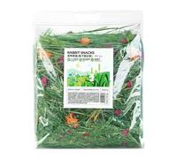 Foin de nourriture pour lapins - Matériau naturel pour litière pour hamster - Mélange de nourriture bio pour animaux de compagnie - Composition douce - Couche d'habitat confortable - Pour chinchillas